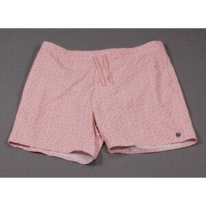 Johnnie-O Mens Half Elastic Swim Trunks Surf Shorts Jaco Pink Tango Sz XXL